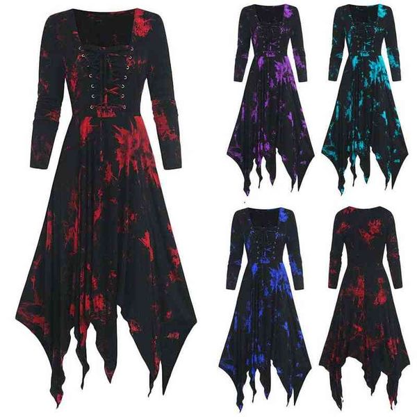 medieval renaissance gothic dress cosplay come irregular dresses women fashion long sleeve long blouse dress l220714, Black;red
medieval renaissance gothic dress cosplay come irregular dresses women fashion long sleeve long blouse dress l220714, Black;red