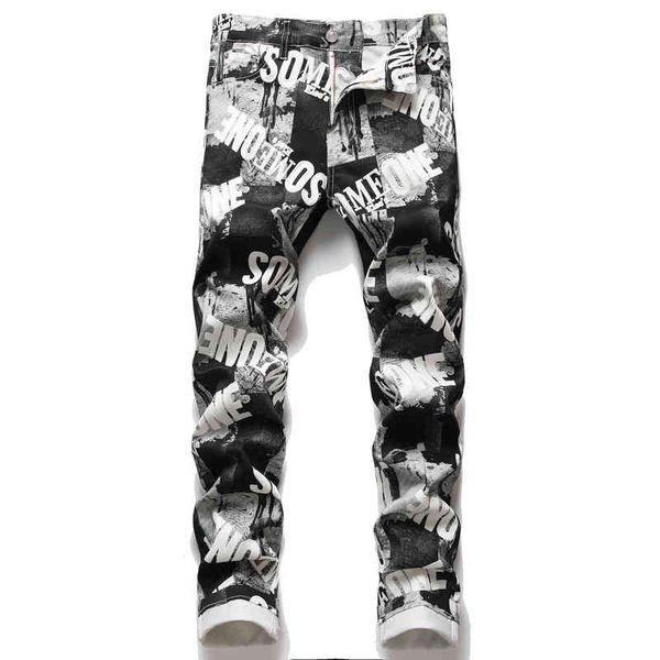men's jeans color printed casual pants large size slim fit korean small foot fashion jeans non mainstream alternative bcxb, Blue
men's jeans color printed casual pants large size slim fit korean small foot fashion jeans non mainstream alternative bcxb, Blue