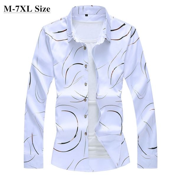 2020 autumn new men s printed shirt fashion casual white long sleeve shirt male brand clothes plus size 5xl 6xl 7xl lj200925, White;black
2020 autumn new men s printed shirt fashion casual white long sleeve shirt male brand clothes plus size 5xl 6xl 7xl lj200925, White;black