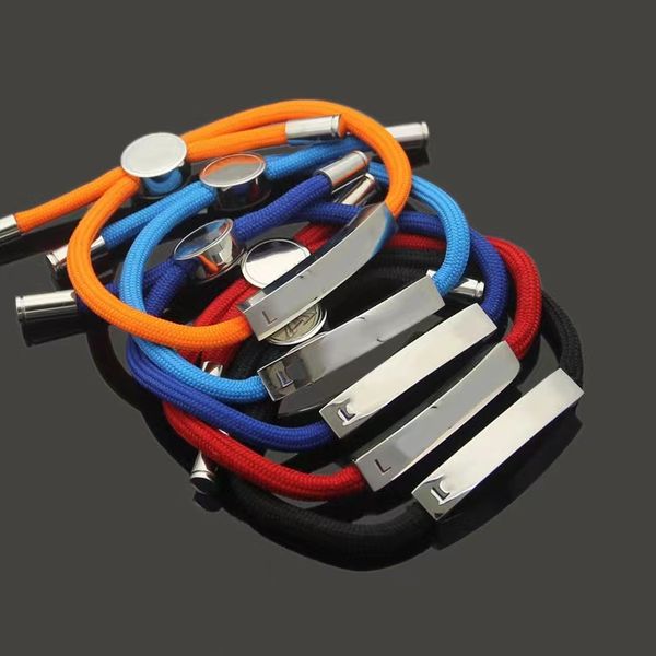 id identification braided rope whit stainless steel bracelet fashion trend individuality designer jewelry punk love men bracelets, Black
id identification braided rope whit stainless steel bracelet fashion trend individuality designer jewelry punk love men bracelets, Black