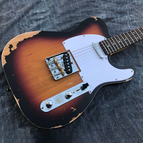 chinese electric guitar tl 3ts color alder body maple neck handmade heavy relic 6 strings
chinese electric guitar tl 3ts color alder body maple neck handmade heavy relic 6 strings