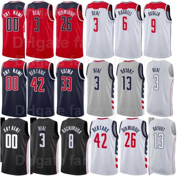 screen print basketball bradley beal jersey 3 thomas 13 raul neto 19 davis bertans 42 spencer dinwiddie 26 deni avdija 9 navy blue red white, Black;red
screen print basketball bradley beal jersey 3 thomas 13 raul neto 19 davis bertans 42 spencer dinwiddie 26 deni avdija 9 navy blue red white, Black;red