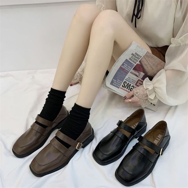 vintage buckle strap square toe mules brown shoes women fashion designer elegant black loafers casual wild spring platform flats 220616
vintage buckle strap square toe mules brown shoes women fashion designer elegant black loafers casual wild spring platform flats 220616