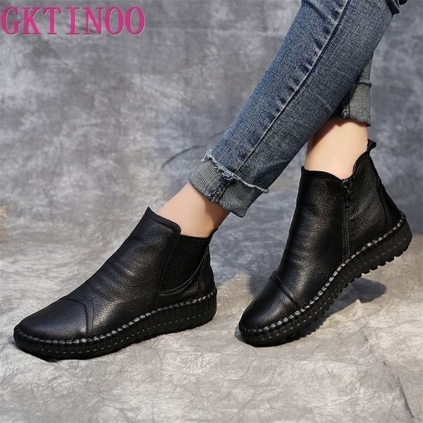 genuine leather shoes women boots autumn winter fashion handmade ankle boots warm soft outdoor casual flat shoes woman 201105, Black
genuine leather shoes women boots autumn winter fashion handmade ankle boots warm soft outdoor casual flat shoes woman 201105, Black
