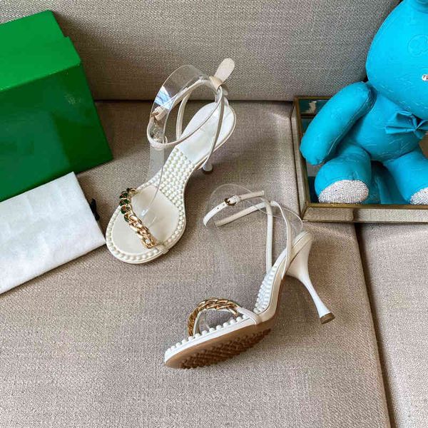 sandals women's leather summer sandals shoes ankle strap metal decoration open end high heels, Black
sandals women's leather summer sandals shoes ankle strap metal decoration open end high heels, Black