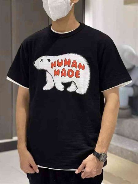 men t-shirt human made x kaws co branded diurnal tide squint polar bear print bamboo cotton short sleeve, White;black
men t-shirt human made x kaws co branded diurnal tide squint polar bear print bamboo cotton short sleeve, White;black