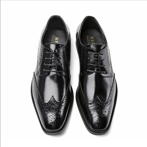 men brogue casual shoes oxford genuine leather formal youth dress shoes for male party dinner british footwear da036, Black
men brogue casual shoes oxford genuine leather formal youth dress shoes for male party dinner british footwear da036, Black
