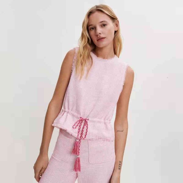 women's tanks camis spring and summer women's temperament tweed fringed pink sleeveless vest top, White
women's tanks camis spring and summer women's temperament tweed fringed pink sleeveless vest top, White