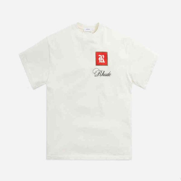 rhude high street print short sleeve loose summer round neck t-shirt tide tee, White;black
rhude high street print short sleeve loose summer round neck t-shirt tide tee, White;black