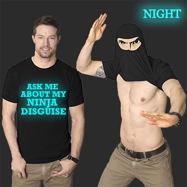mens ask me about my ninja disguise flip t shirt funny costume luminous graphic novelty tshirt humor gift women tee 220608, White;black 
mens ask me about my ninja disguise flip t shirt funny costume luminous graphic novelty tshirt humor gift women tee 220608, White;black