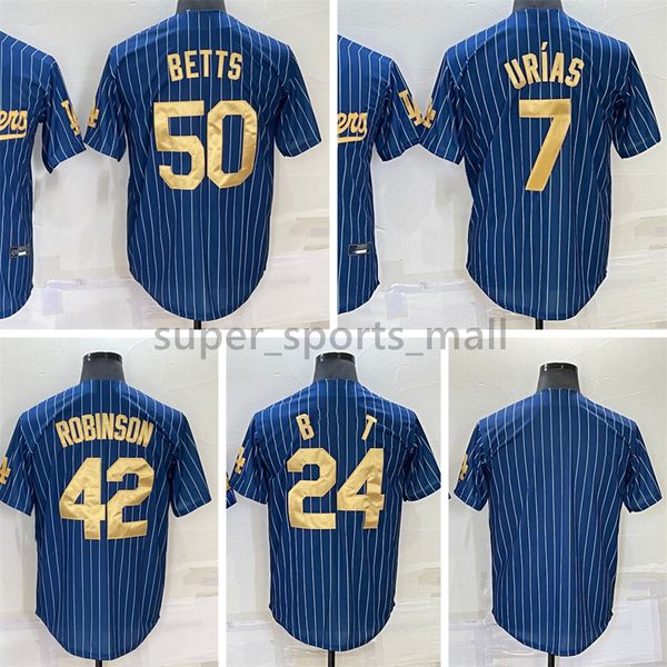 50 mookie betts baseball jerseys 7 julio urias 42 jackie robinson #24 blank vintage jersey, Blue;black
50 mookie betts baseball jerseys 7 julio urias 42 jackie robinson #24 blank vintage jersey, Blue;black