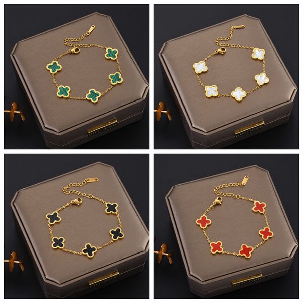 luxury ladies style clover charm bracelet 18k rose gold stainless steel jewelry for women gift, Golden;silver
luxury ladies style clover charm bracelet 18k rose gold stainless steel jewelry for women gift, Golden;silver