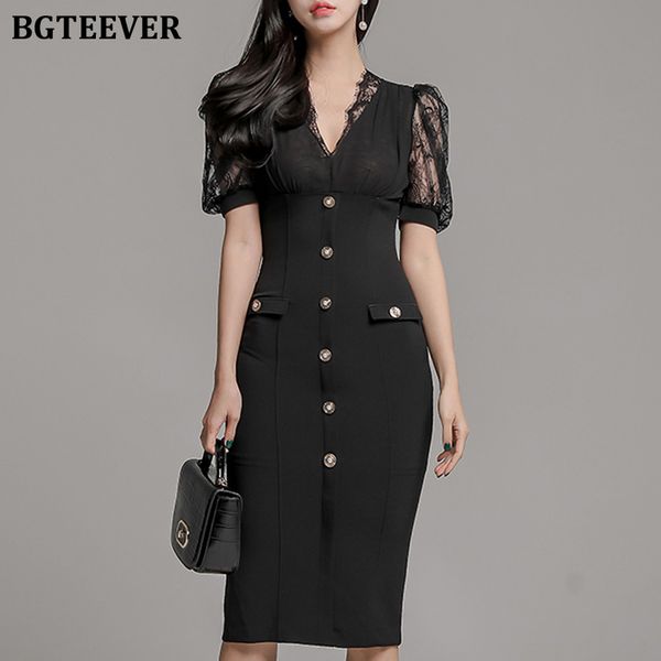 bgteever spring new v-neck lace women bodycon dress elegant short sleeve single-breasted package hip female slim midi vestidos, Black;gray
bgteever spring new v-neck lace women bodycon dress elegant short sleeve single-breasted package hip female slim midi vestidos, Black;gray