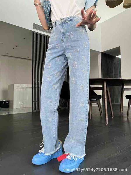women's jeans aw home spring and summer letter decoration high waist wide leg slim, fashionable versatile h3a0 58at, Blue
women's jeans aw home spring and summer letter decoration high waist wide leg slim, fashionable versatile h3a0 58at, Blue