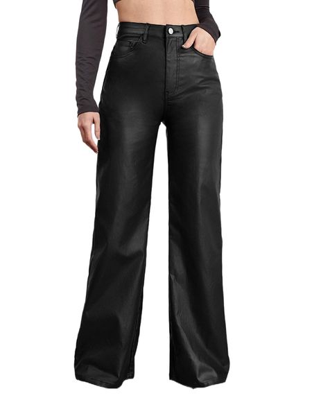 high waisted straight leg jeans c86c#, Blue