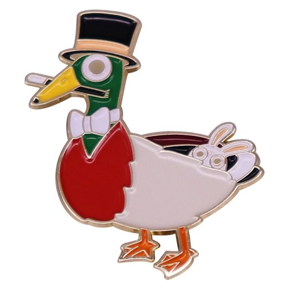 gentleman wild duck enamel pin cute rabbit badge interesting animal brooch jewelry, Blue
gentleman wild duck enamel pin cute rabbit badge interesting animal brooch jewelry, Blue