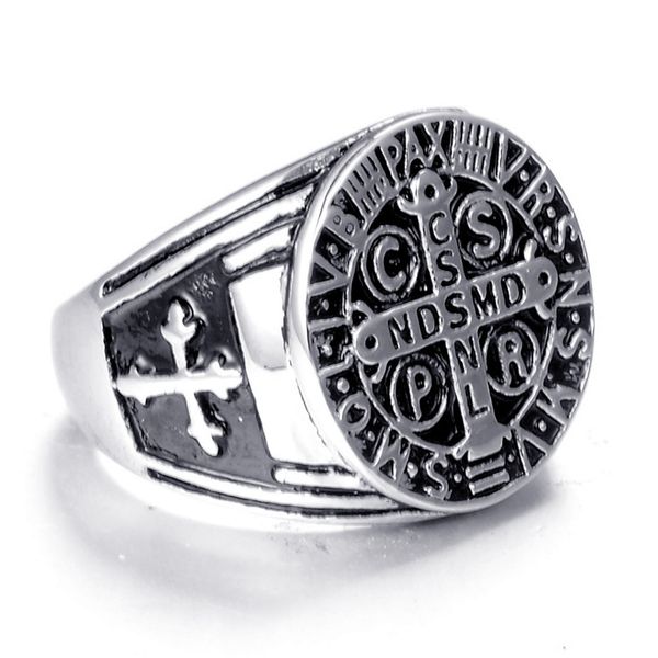 12pcs alloy saint benedict cross men band rings punk hip hop for boyfriend male jewelry creativity gift wholesale, Silver
12pcs alloy saint benedict cross men band rings punk hip hop for boyfriend male jewelry creativity gift wholesale, Silver