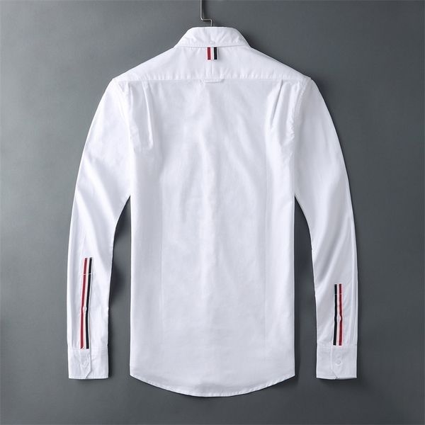 fashion men white shirt blouse casual long sleeve cotton oxford korean women formal 220322, White;black
fashion men white shirt blouse casual long sleeve cotton oxford korean women formal 220322, White;black