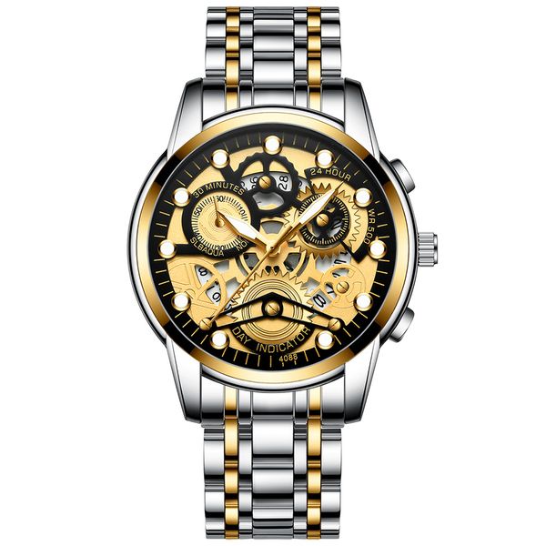 men's automatic hollow out trend quartz watch luminous fashion net red watchs1, Slivery;brown
men's automatic hollow out trend quartz watch luminous fashion net red watchs1, Slivery;brown