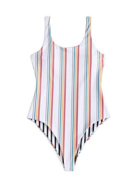 striped one piece swimsuit b6rn#, White;black
striped one piece swimsuit b6rn#, White;black