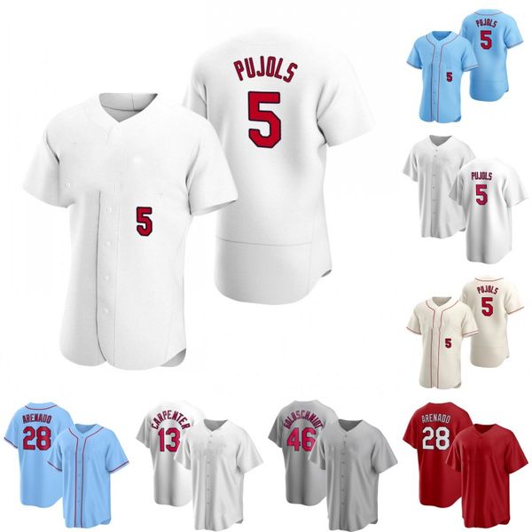 #5 albert pujols jersey nolan arenado yadier molina paul goldschmidt paul dejong harrison bader ozzie smith miles mikolas adam wainwright st, Blue;black
#5 albert pujols jersey nolan arenado yadier molina paul goldschmidt paul dejong harrison bader ozzie smith miles mikolas adam wainwright st, Blue;black