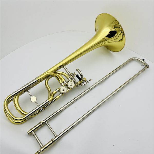 bach logo double-piston trombone bb/f brass plated professional musical i instrument with case mouthpiece
bach logo double-piston trombone bb/f brass plated professional musical i instrument with case mouthpiece