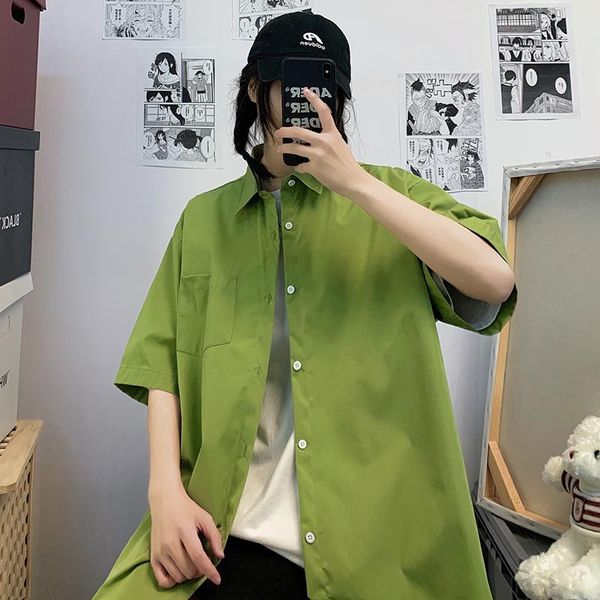 women shirt solid oversize blouse female korean fashion short sleeves casual outwear vintage femme dress ladies, White
women shirt solid oversize blouse female korean fashion short sleeves casual outwear vintage femme dress ladies, White
