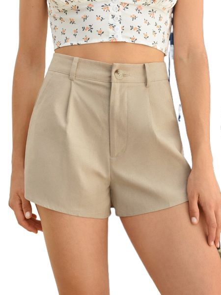 high waist straight leg shorts 33qh#, White;black
high waist straight leg shorts 33qh#, White;black