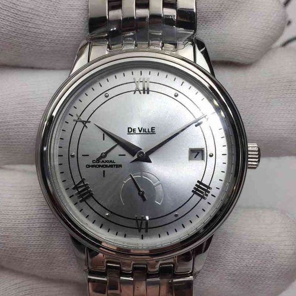 luxury mens mechanical watch four needle white steel band automatic df00 geneva es for men swiss wristwatches, Slivery;brown
luxury mens mechanical watch four needle white steel band automatic df00 geneva es for men swiss wristwatches, Slivery;brown