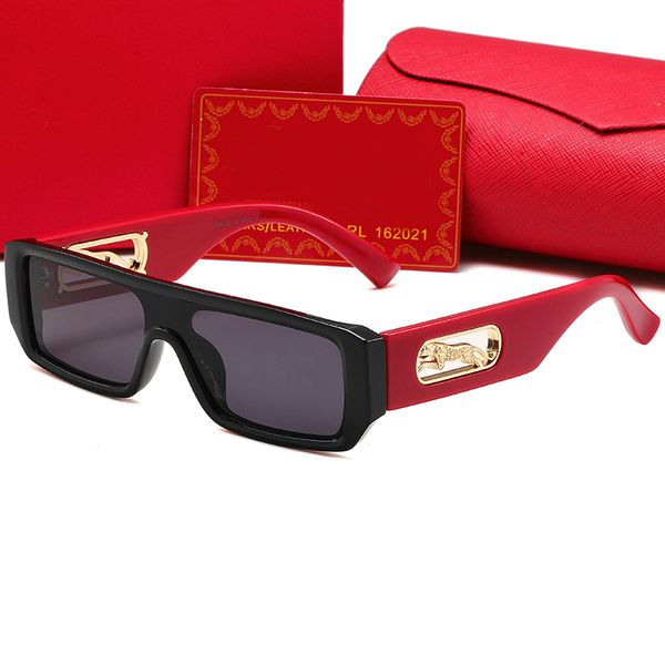 

rectangular sunglasses frame Designer Womens Shades Red Black Symbol Eyeglass Man Fashion seaside UV400 Show Glamour Valentine Gift Discount