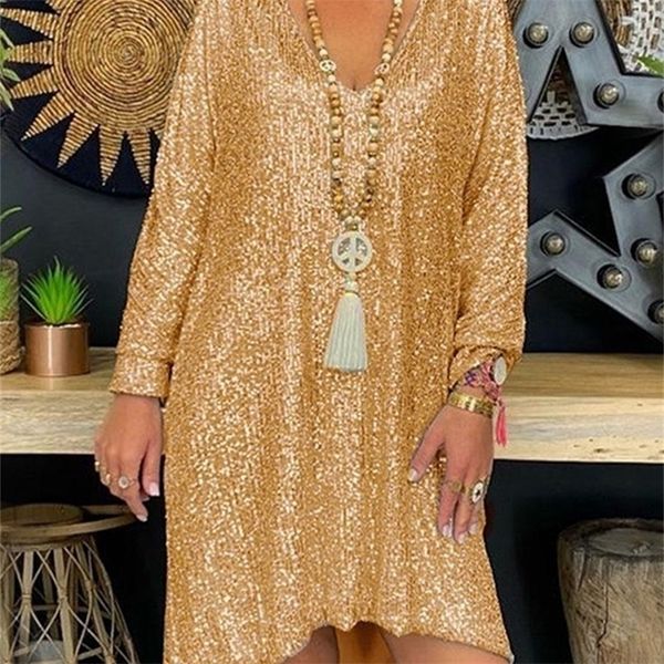 women fashion sequin party dress 2022 spring elegant long sleeve midi dress summer ladies solid casual loose beach dresses 220317, Black;gray
women fashion sequin party dress 2022 spring elegant long sleeve midi dress summer ladies solid casual loose beach dresses 220317, Black;gray