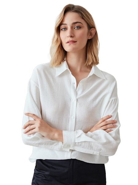 motf premium linen oversized blouse w9nh#, White