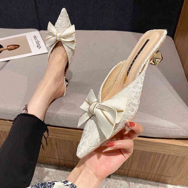 slippers -32 french baotou half trailer high-heeled women's shoes evening wind bow pointed thick heeled lazy f62z, Black
slippers -32 french baotou half trailer high-heeled women's shoes evening wind bow pointed thick heeled lazy f62z, Black
