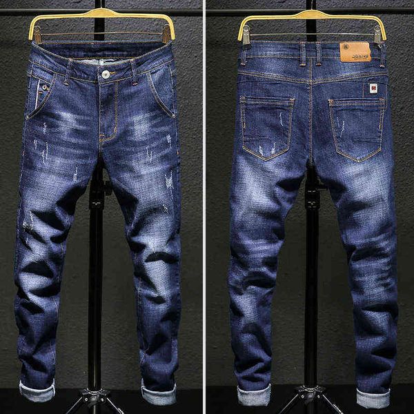 men's stretch slim fit jeans dark blue skinny for men casual retro denim pants korean style streetwear male brand trousers
men's stretch slim fit jeans dark blue skinny for men casual retro denim pants korean style streetwear male brand trousers
