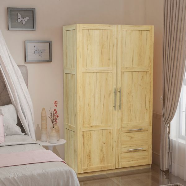 high wardrobe and kitchen cabinet with 2 doors 2 drawers and 5 storage spaces