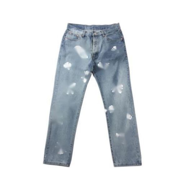 kanye's same denim teams kapok loose casual pants high street trend straight washed jeans, Blue
kanye's same denim teams kapok loose casual pants high street trend straight washed jeans, Blue