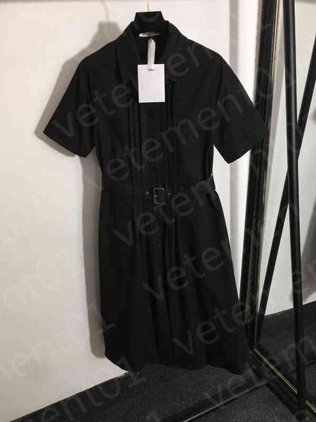 womens dresses brand logo solid color belt casual dress slim fit loose breathable a-type skirt temperament designer women clothing, Black;gray
womens dresses brand logo solid color belt casual dress slim fit loose breathable a-type skirt temperament designer women clothing, Black;gray
