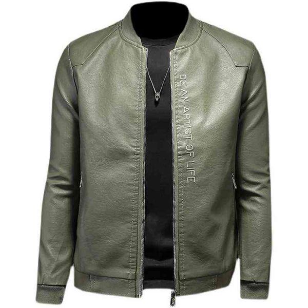 baseball autumn and winter men's collar slim short handsome motorcycle leather jacket / boutique leather jacket green pu coat t220728 i, Black;brown
baseball autumn and winter men's collar slim short handsome motorcycle leather jacket / boutique leather jacket green pu coat t220728 i, Black;brown