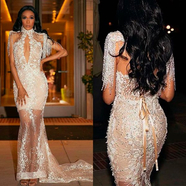elegant wedding dresses high collar lace applique beads bridal gowns custom made sweep train mermaid wedding dress vestidos, White
elegant wedding dresses high collar lace applique beads bridal gowns custom made sweep train mermaid wedding dress vestidos, White