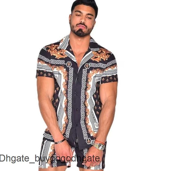 men's luxury casual shirts men tracksuits hawaiian sets printing summer short sleeve button shirt fashion beach shorts tees streetwear, White;black
men's luxury casual shirts men tracksuits hawaiian sets printing summer short sleeve button shirt fashion beach shorts tees streetwear, White;black