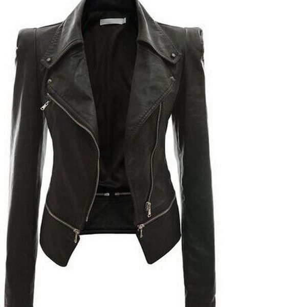 autumn short faux soft leather jacket women fashion zipper motorcycle pu black leather jacket ladies basic street coat y201012, Black;brown
autumn short faux soft leather jacket women fashion zipper motorcycle pu black leather jacket ladies basic street coat y201012, Black;brown