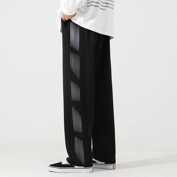 men's pants men's striped straight fashion casual trousers loose trousersmen's, Black
men's pants men's striped straight fashion casual trousers loose trousersmen's, Black