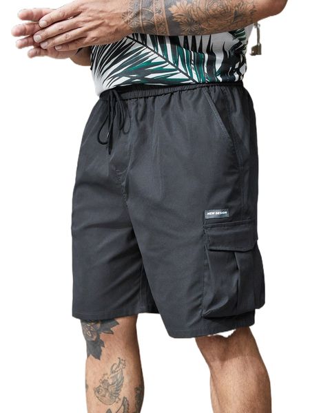 extended sizes men flap pocket letter patched shorts m1gn#, White;black
extended sizes men flap pocket letter patched shorts m1gn#, White;black