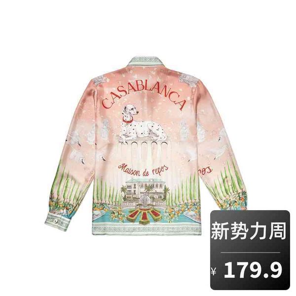 designer shirts version casablanca high 22ss spotted dog silk court men's and women's fashion brand versatile long sleeved shirt, White;black
designer shirts version casablanca high 22ss spotted dog silk court men's and women's fashion brand versatile long sleeved shirt, White;black