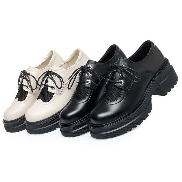 loafers ladies genuine leather large size lace up women oxford shoes british style high heels platform shoes for women, Black
loafers ladies genuine leather large size lace up women oxford shoes british style high heels platform shoes for women, Black
