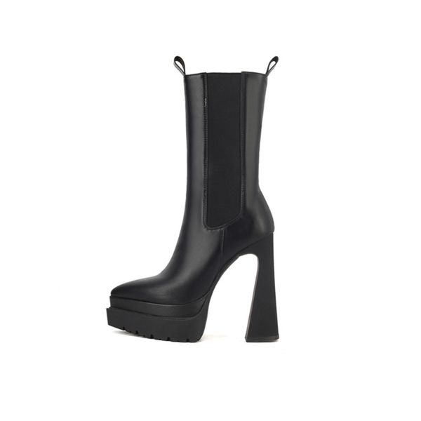 2022 women's boots autumn winter new european and american fashion thickened high-heeled thick-bottomed pointed sleeve ankle boots, Black
2022 women's boots autumn winter new european and american fashion thickened high-heeled thick-bottomed pointed sleeve ankle boots, Black