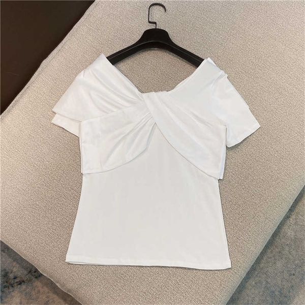 deat summer fashion women clothes v-neck short sleeves cross spliced short t-shirt female wr69101l 210709, White
deat summer fashion women clothes v-neck short sleeves cross spliced short t-shirt female wr69101l 210709, White