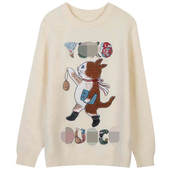 women's sweaters spring women's 2022 cartoon squirrel letter embroidery sweet college style slim fitting round neck knitted pullov, White;black
women's sweaters spring women's 2022 cartoon squirrel letter embroidery sweet college style slim fitting round neck knitted pullov, White;black