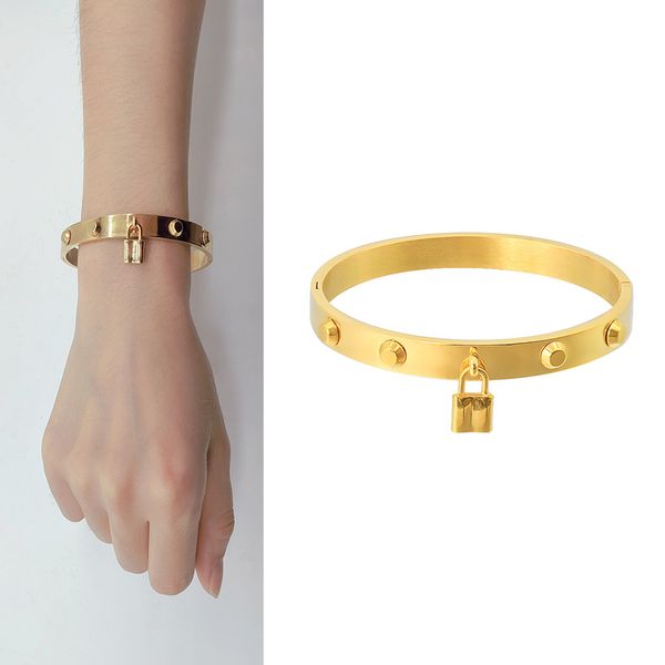 women stainless steel bracelets lock fashion opening bangles accessories wholesale christmas gift female luxury designer african jewelry dub, Black
women stainless steel bracelets lock fashion opening bangles accessories wholesale christmas gift female luxury designer african jewelry dub, Black