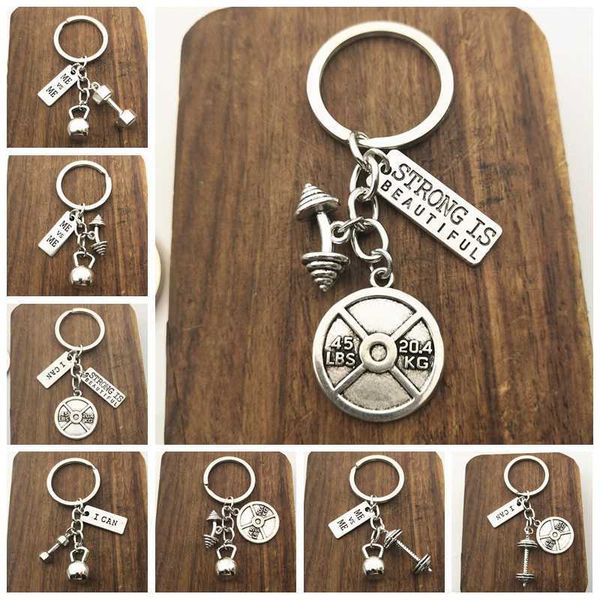 keychains 1pcs strength sports barbell dumbbell charm weight fitness with words gym crossfit gifts keyring keychain car key rings, Silver
keychains 1pcs strength sports barbell dumbbell charm weight fitness with words gym crossfit gifts keyring keychain car key rings, Silver